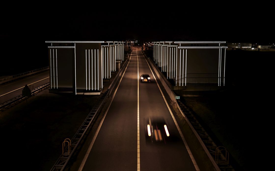 Afsluitdijk at night Afsluitdijk at night