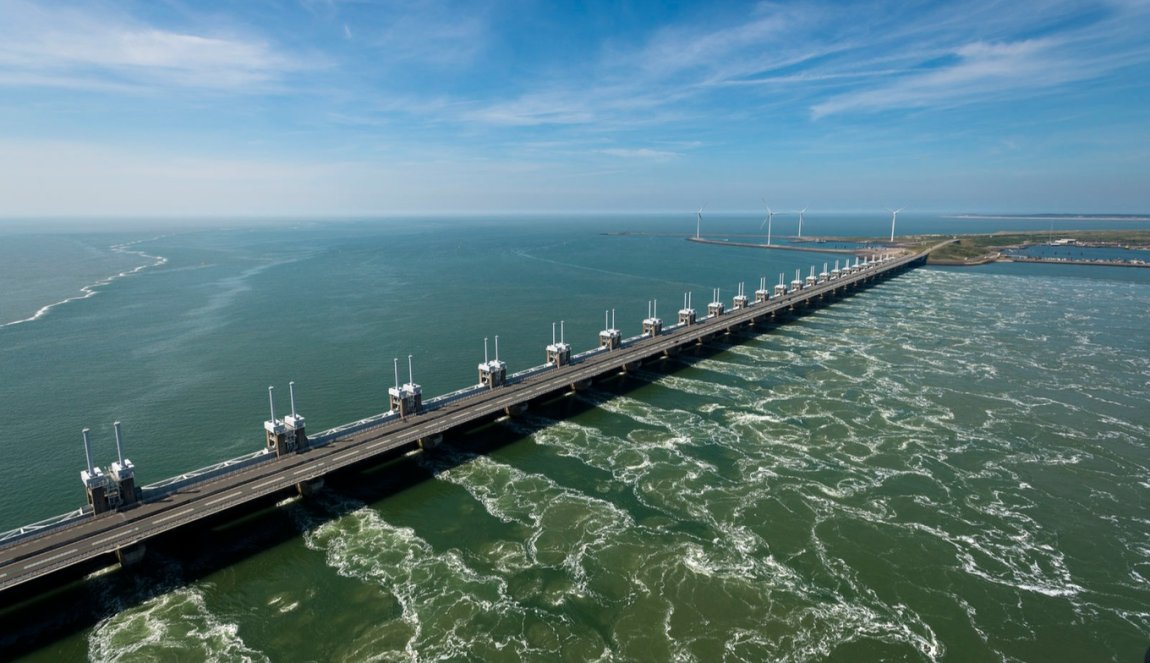 Oosterscheldekering from above Oosterscheldekering from above