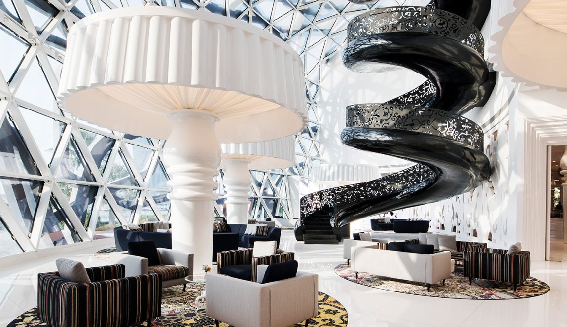 Hotel interior Mondrian Doha Atrium in Qatar by Dutch designer Marcel Wanders Hotel interior Mondrian Doha Atrium in Qatar by Dutch designer Marcel Wanders
