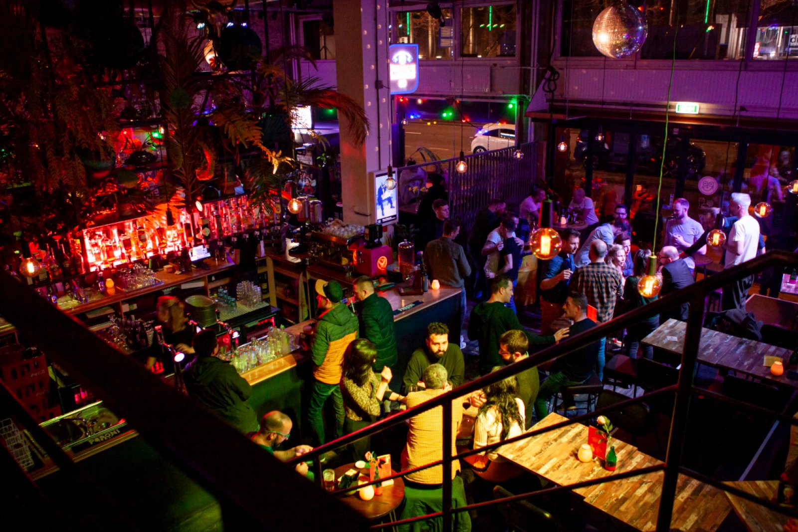 View of cozy gay bar in Rotterdam