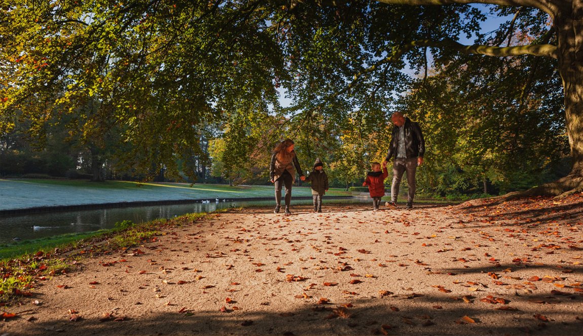 Family enjoying the city park in Enschede Family enjoying the city park in Enschede